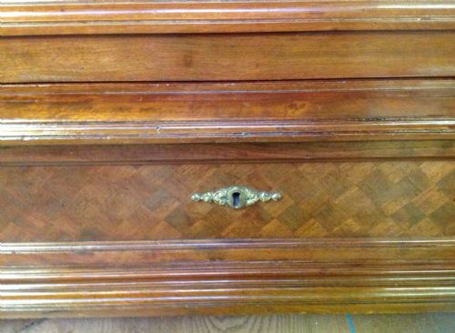LARGE BREAKFRONT TRIPLE MIRROR FRENCH ARMOIRE - ADDITIONAL PHOTO 9