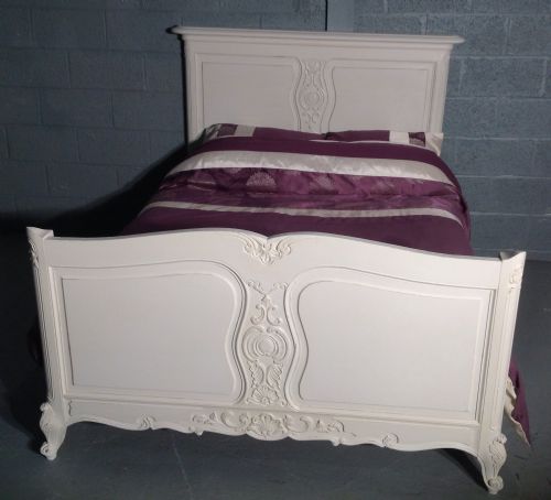 painted french kingsize bed - CATEGORY: ANTIQUE BEDS - DATED 1920