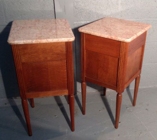 PAIR OF FRENCH OAK BEDSIDE CABINETS - ADDITIONAL PHOTO 4