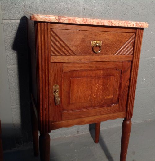 PAIR OF FRENCH OAK BEDSIDE CABINETS - ADDITIONAL PHOTO 6