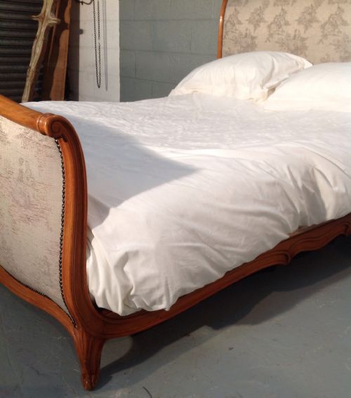 FRENCH KINGSIZE BED NEWLY UPHOLSTERED - ADDITIONAL PHOTO 1