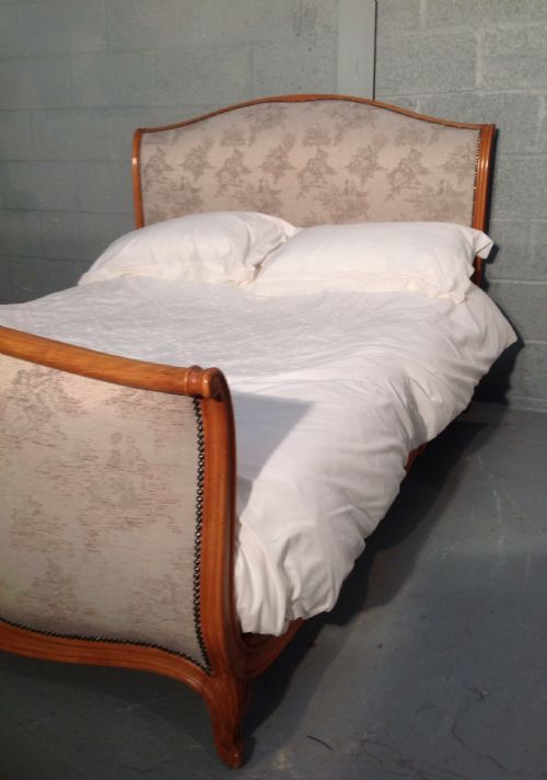 FRENCH KINGSIZE BED NEWLY UPHOLSTERED - ADDITIONAL PHOTO 3