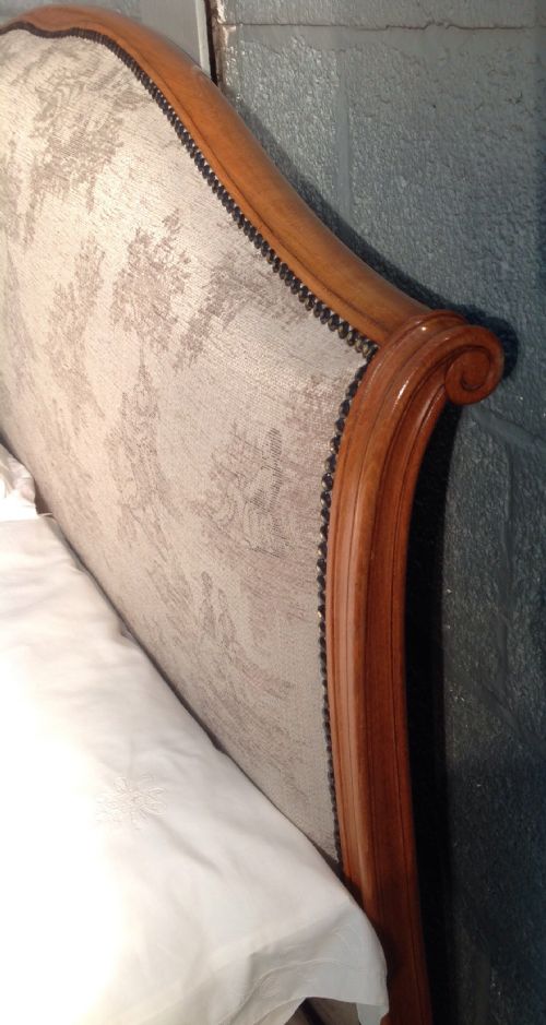 FRENCH KINGSIZE BED NEWLY UPHOLSTERED - ADDITIONAL PHOTO 5