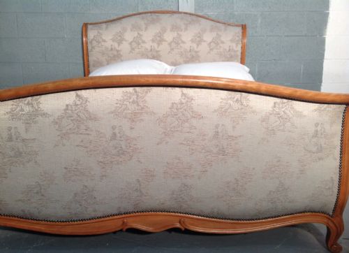 FRENCH KINGSIZE BED NEWLY UPHOLSTERED - ADDITIONAL PHOTO 6
