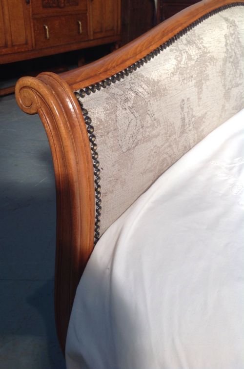FRENCH KINGSIZE BED NEWLY UPHOLSTERED - ADDITIONAL PHOTO 7