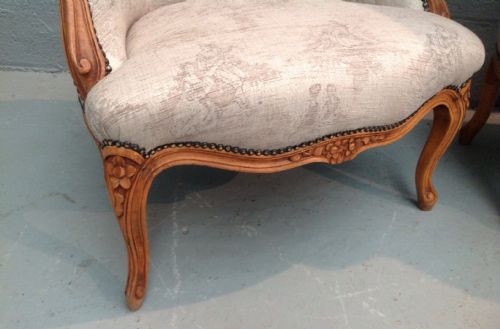 PAIR OF FRENCH WALNUT ARMCHAIRS - ADDITIONAL PHOTO 6