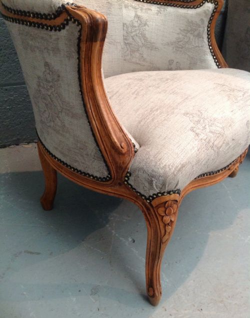 PAIR OF FRENCH WALNUT ARMCHAIRS - ADDITIONAL PHOTO 7
