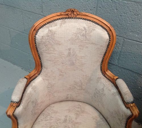 PAIR OF FRENCH WALNUT ARMCHAIRS - ADDITIONAL PHOTO 12