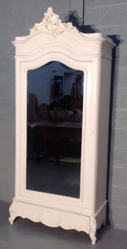 painted french armoire - CATEGORY: ANTIQUE WARDROBES - DATED 1890