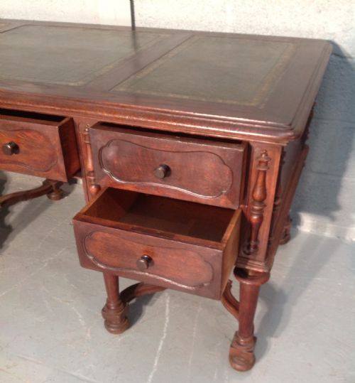 FRENCH OAK PARTNERS DESK - ADDITIONAL PHOTO 1