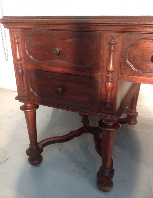 FRENCH OAK PARTNERS DESK - ADDITIONAL PHOTO 2