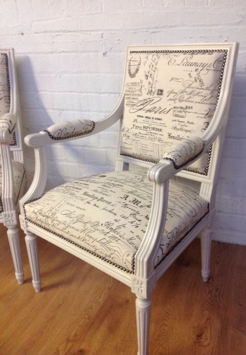 PAIR OF FRENCH UPHOLSTERED CHAIRS - ADDITIONAL PHOTO 1