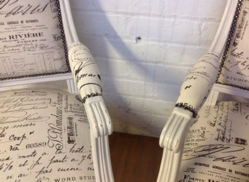 PAIR OF FRENCH UPHOLSTERED CHAIRS - ADDITIONAL PHOTO 5