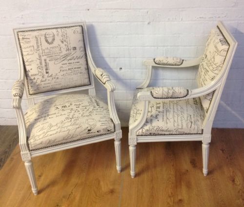 PAIR OF FRENCH UPHOLSTERED CHAIRS - ADDITIONAL PHOTO 7