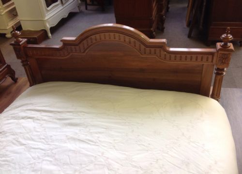 CHESTNUT FRENCH CARVED BED - ADDITIONAL PHOTO 8