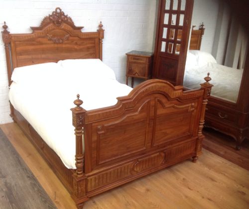 CHESTNUT FRENCH CARVED BED - ADDITIONAL PHOTO 12