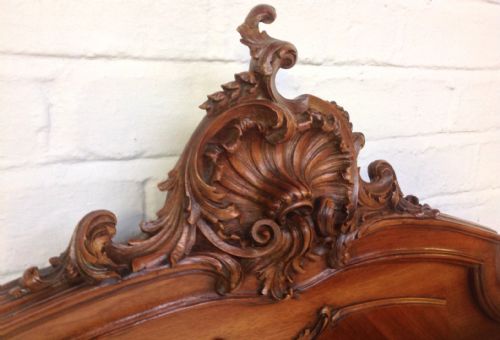 CARVED WALNUT FRENCH BED - ADDITIONAL PHOTO 2