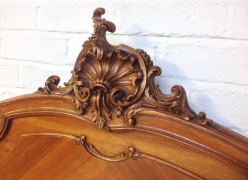 CARVED WALNUT FRENCH BED - ADDITIONAL PHOTO 8