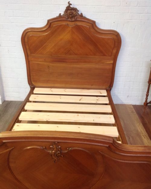 CARVED WALNUT FRENCH BED - ADDITIONAL PHOTO 9
