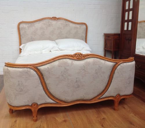 FRENCH WALNUT CORBEILLE CARVED BED - ADDITIONAL PHOTO 1