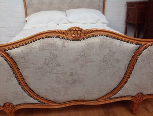 FRENCH WALNUT CORBEILLE CARVED BED - ADDITIONAL PHOTO 2