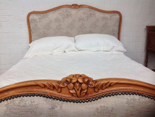 FRENCH WALNUT CORBEILLE CARVED BED - ADDITIONAL PHOTO 8