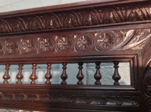 SOLID OAK FRENCH BRETON CHEVAL MIRROR - ADDITIONAL PHOTO 2