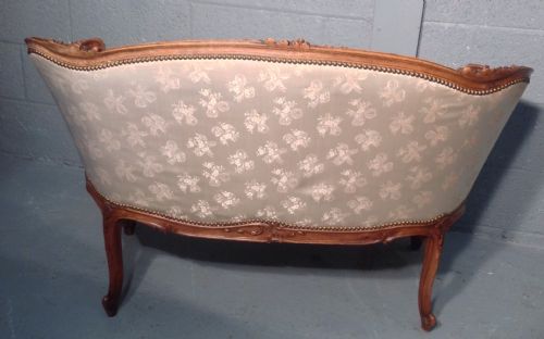 FRENCH CARVED WALNUT SOFA - ADDITIONAL PHOTO 2