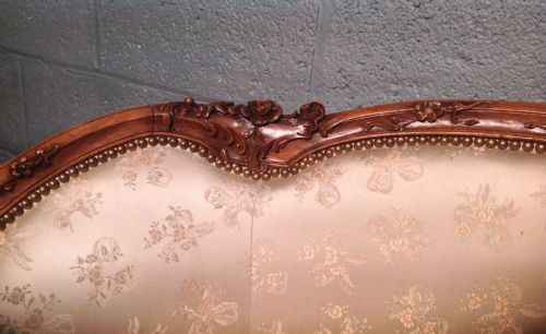 FRENCH CARVED WALNUT SOFA - ADDITIONAL PHOTO 13