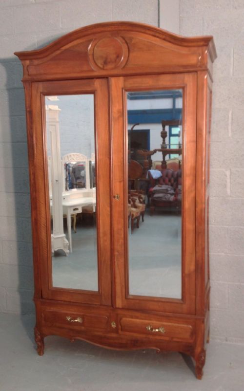 french walnut armoire - CATEGORY: ANTIQUE WARDROBES - DATED 1890