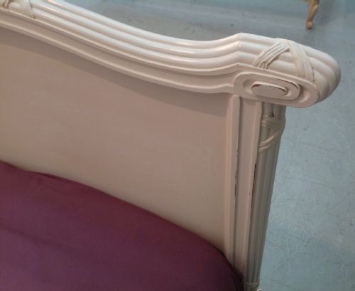 PAINTED FRENCH WALNUT CARVED BED - ADDITIONAL PHOTO 9