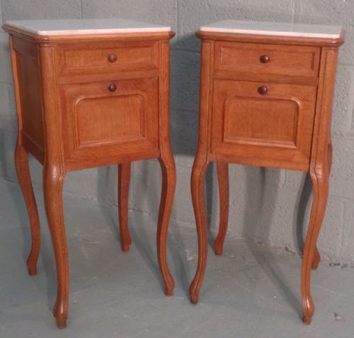 PAIR OF FRENCH OAK BEDSIDE CABINETS - ADDITIONAL PHOTO 1