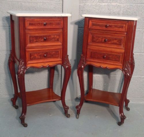 pair of french bedside cabinets - CATEGORY: ANTIQUE CABINETS - DATED 1880