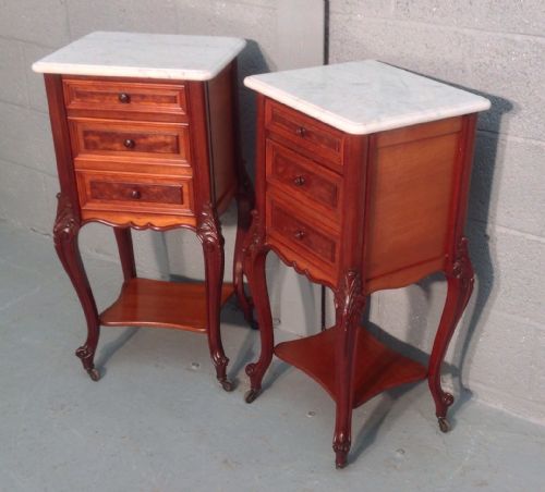 PAIR OF FRENCH BEDSIDE CABINETS - ADDITIONAL PHOTO 6