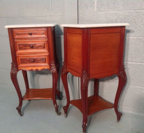 PAIR OF FRENCH BEDSIDE CABINETS - ADDITIONAL PHOTO 9