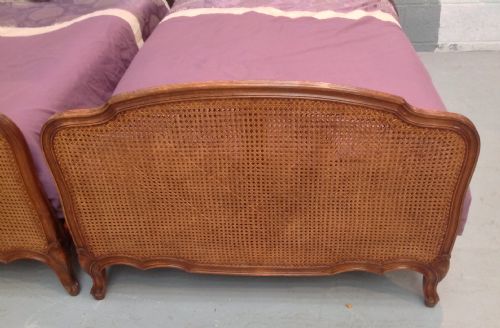 PAIR OF FRENCH BERGERE SINGLE BEDS - ADDITIONAL PHOTO 5