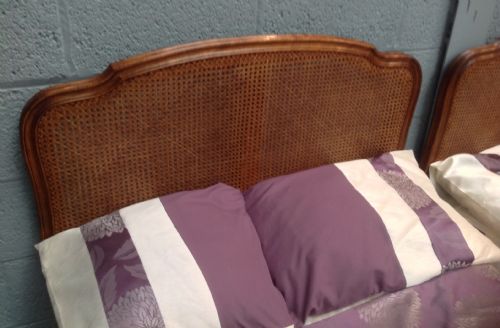 PAIR OF FRENCH BERGERE SINGLE BEDS - ADDITIONAL PHOTO 9