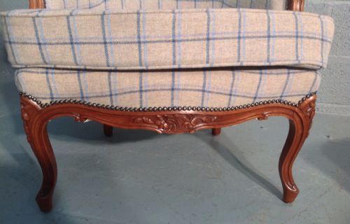 UPHOLSTERED FRENCH CHAIR AND STOOL - ADDITIONAL PHOTO 4