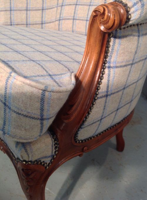 UPHOLSTERED FRENCH CHAIR AND STOOL - ADDITIONAL PHOTO 6