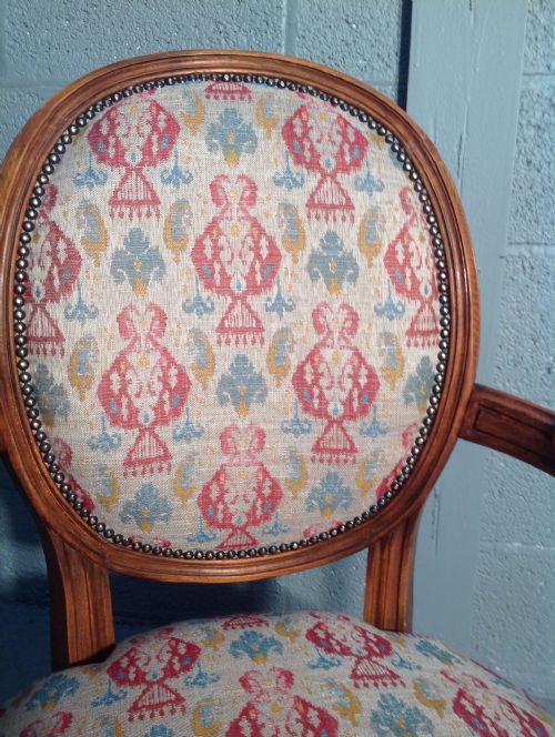 ANTIQUE FRENCH WALNUT ARMCHAIR - ADDITIONAL PHOTO 2