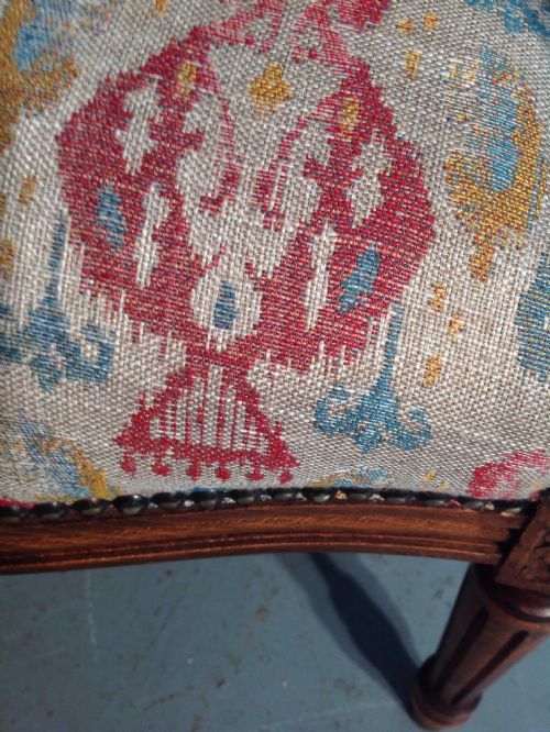 ANTIQUE FRENCH WALNUT ARMCHAIR - ADDITIONAL PHOTO 5