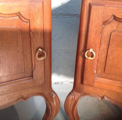 PAIR OF FRENCH BEDSIDE CABINETS - ADDITIONAL PHOTO 1
