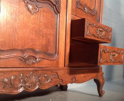 OUTSTANDING CARVED FRENCH ARMOIRE - ADDITIONAL PHOTO 2