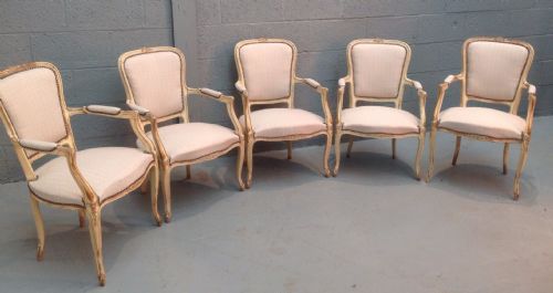 set of 5 french armchairs - CATEGORY: ANTIQUE CHAIRS - DATED 1900