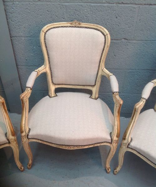 SET OF 5 FRENCH ARMCHAIRS - ADDITIONAL PHOTO 2