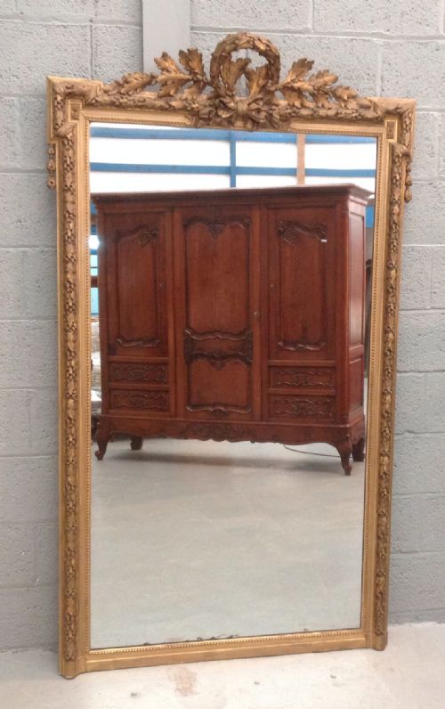 large carved french gilt 19th century mirror - CATEGORY: ANTIQUE MIRRORS - DATED 1870