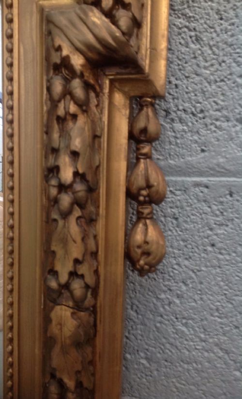 LARGE CARVED FRENCH GILT 19TH CENTURY MIRROR - ADDITIONAL PHOTO 10