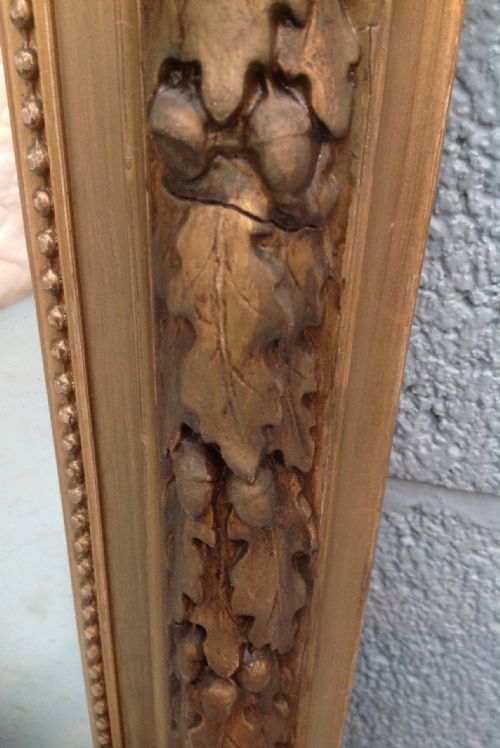 LARGE CARVED FRENCH GILT 19TH CENTURY MIRROR - ADDITIONAL PHOTO 11