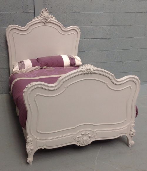 painted french 34 rosewood bed - CATEGORY: ANTIQUE BEDS - DATED 1920