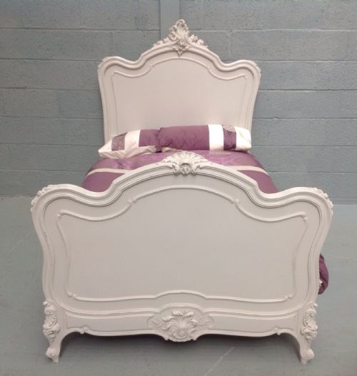 PAINTED FRENCH 34 ROSEWOOD BED - ADDITIONAL PHOTO 1